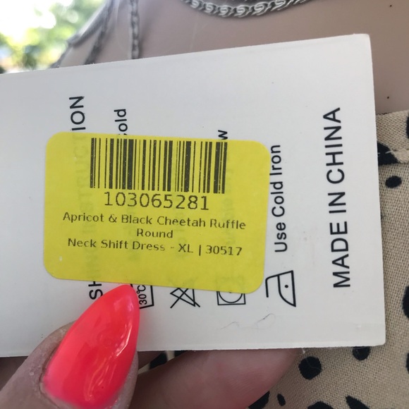 Nwt, cheetah print ruffled trim dress - Picture 11 of 12